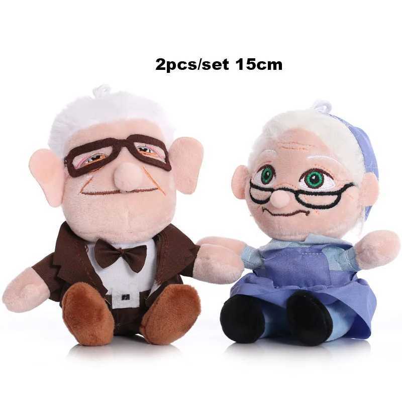 2pcsset 1520cm Brinquedos the Movie UP Carl Grandfather Grandmother Cartoon Stuffed Soft Plush Toys Carl Up Plushes Kids Gifts C250925