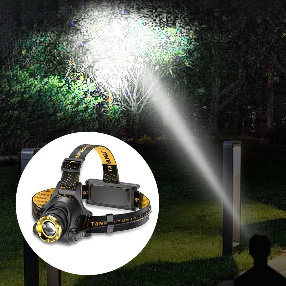 LED Camping Search Light USB DC Rechargeable Zoomable Head Flashlight 300LM Powerful Headlamp for Camping Hiking Fishing J250925