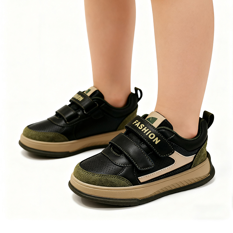 Casual Shoes Boys' & Girls' Black Fashion Casual Sneakers - Mesh Panel Design, Perfect for Active Days