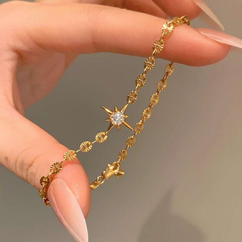 Bracelet Designer Luxury jewelry for women alloy plated with 18K gold or silver men Eight-Pointed Star Bracelets high quality Elegant Festival Vacatio