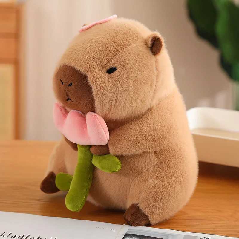 Capybara Plush Toy Simulation Capibara Cosplay Dinosaur Dress Boba Bread Fruit Food Decor Birds Bubble Stuffed Animals C250925