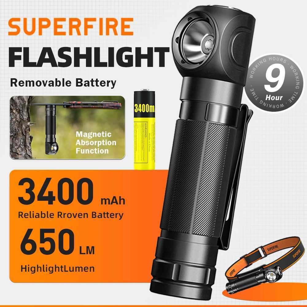 2025 SUPERFIRE TH04 LED Headlamp Type C Rechargeable Headlight 18650 Head Flashlight with Indicator Magnet Tail Camping Light J250925