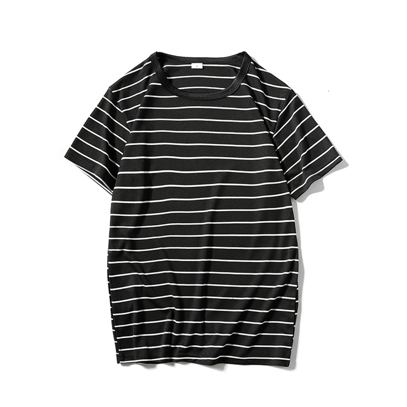 Men's T-Shirts Summer men's striped T-shirt Short sleeved men's street clothing Fashion striped top Casual O-neck T-shirt Men's T-