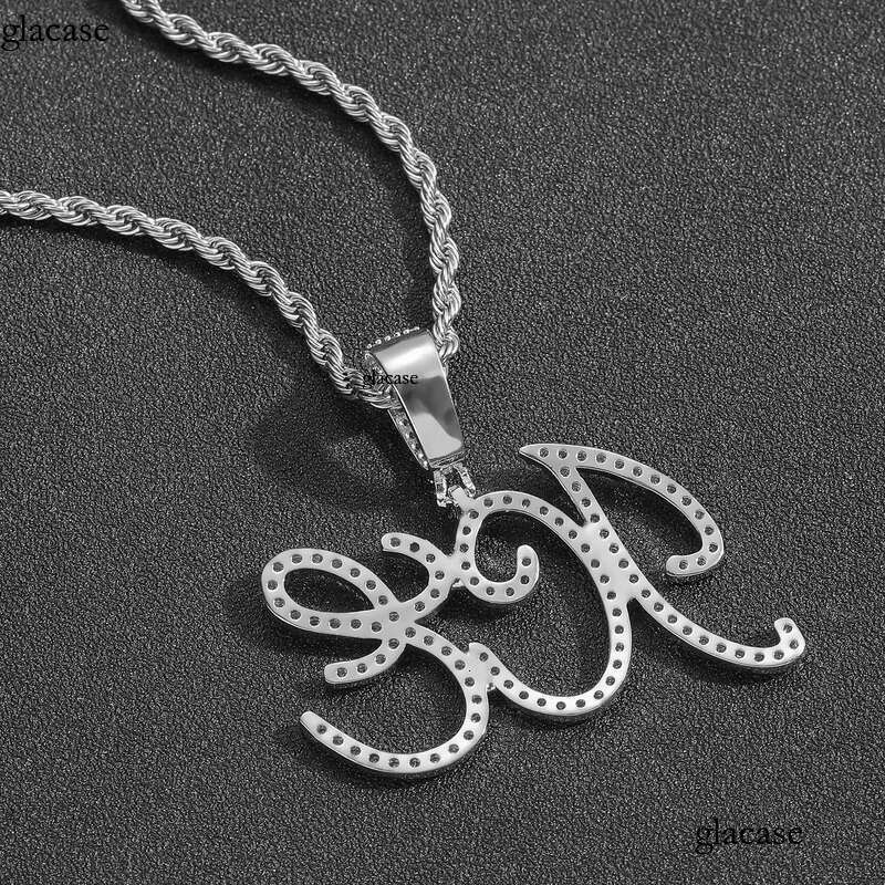 Custom A-Z Letters Name Pendant Necklace Gold Plated Jewelry Women Men Gift