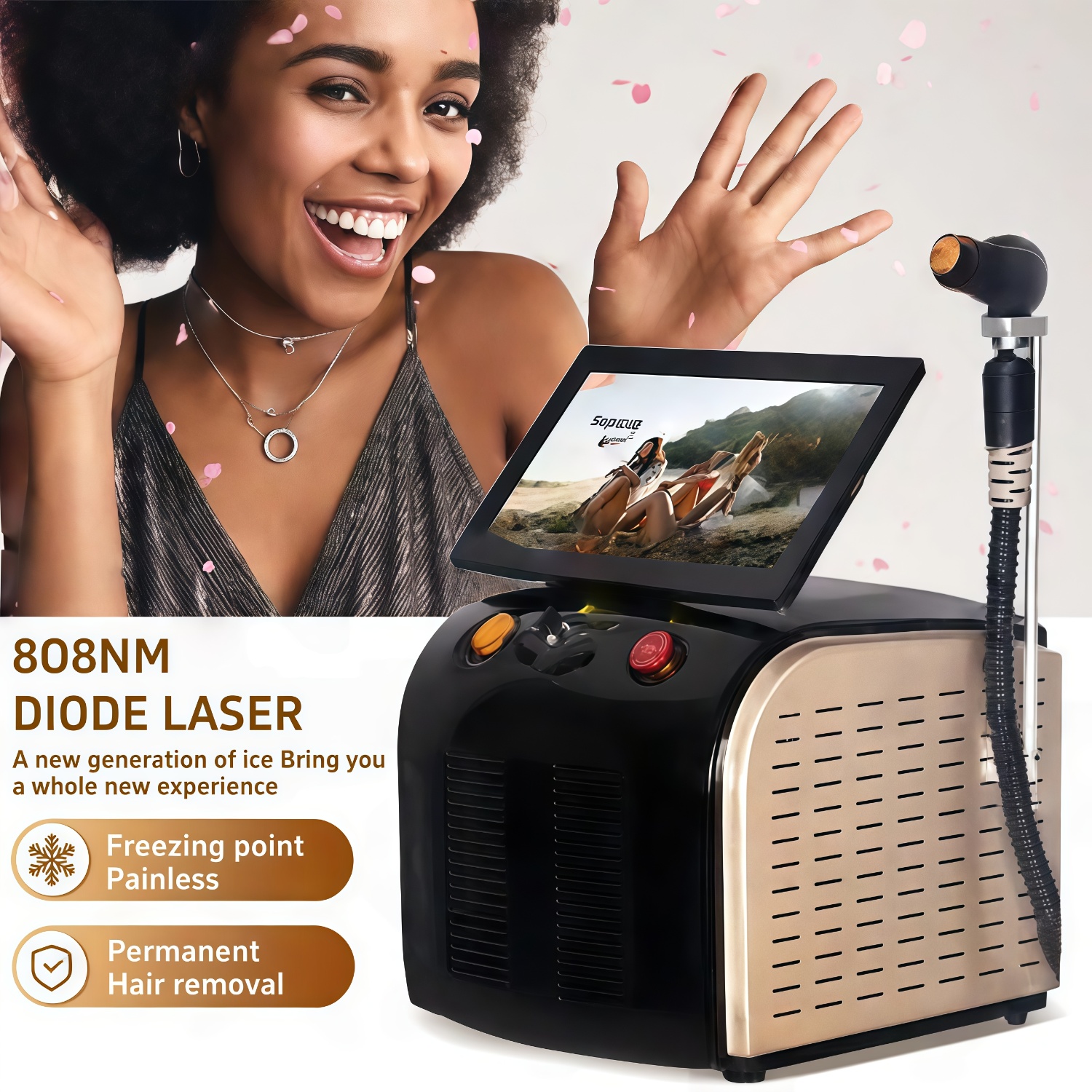 picosecond Laser multifunctional 2 in 1 3500W Switch nd yag permanent Carbon second laser diode laser hair removal machine