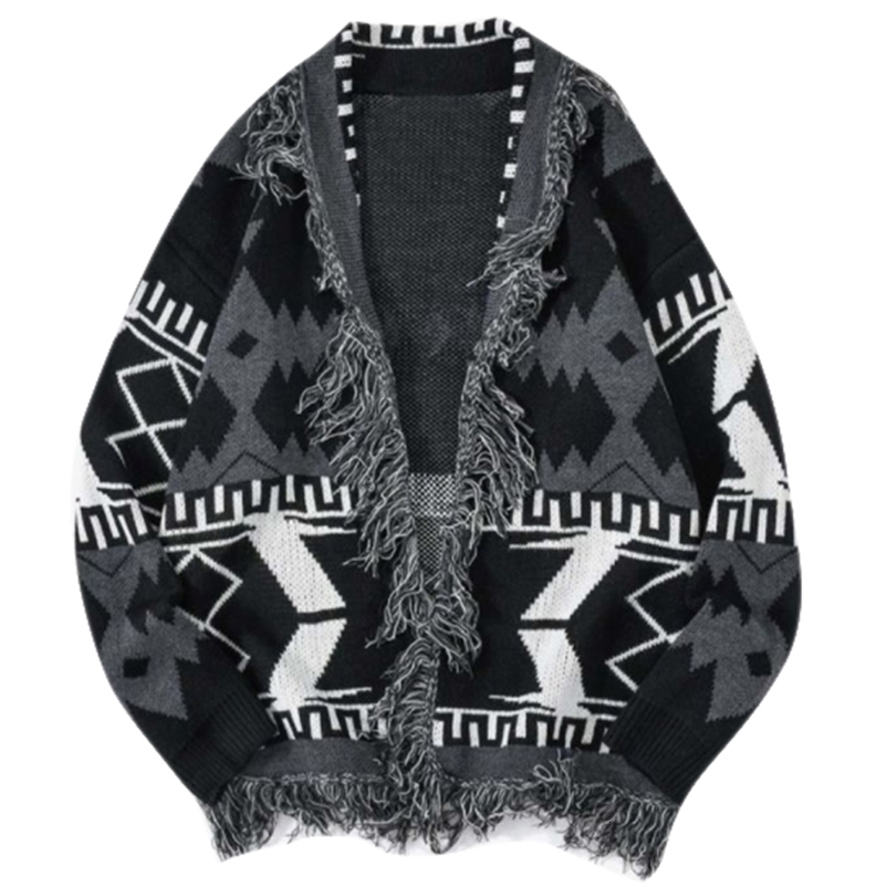 Men's Sweaters Japanese Cardigan Men Sweater Woman Loose Casual Hip Hop Streetwear Vintage Retro Harajuku Ripped Knitted Men Cardigans Coat 22090