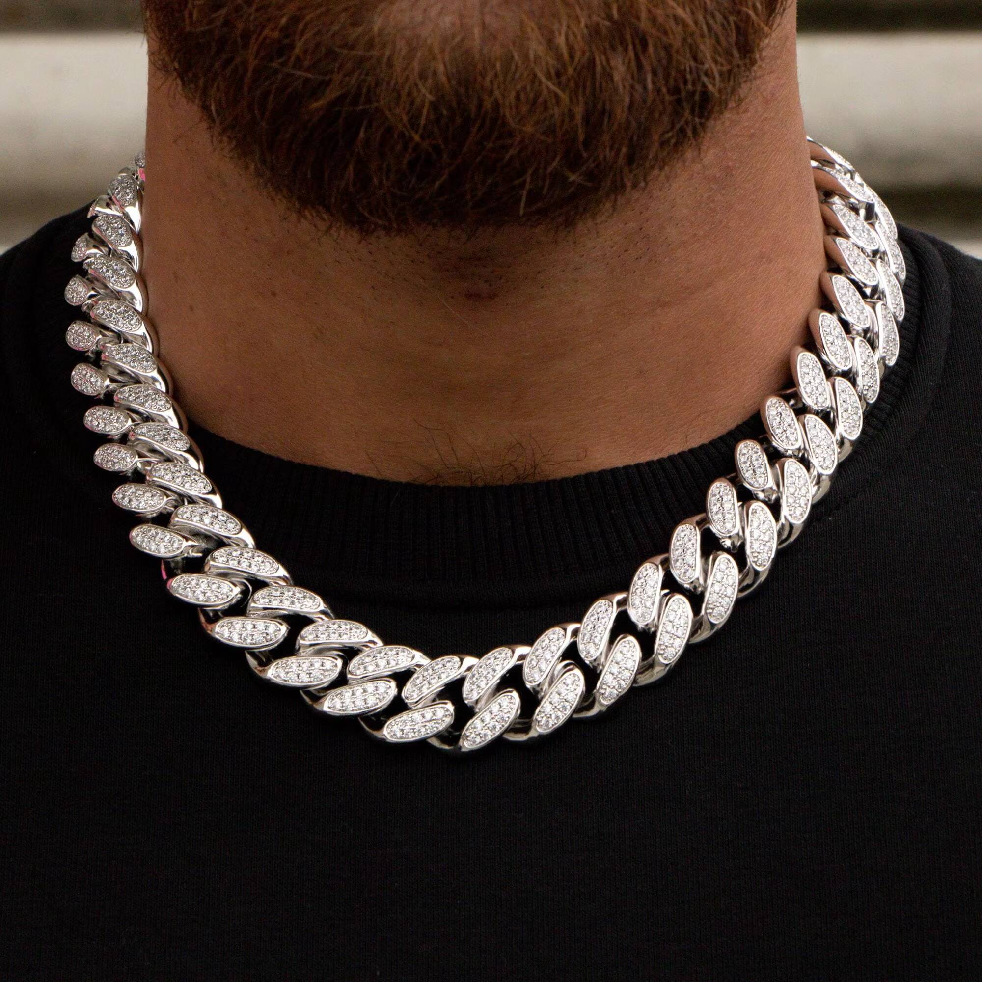 New Arrival Good Price Hip Hop Jewelry Iced Out White Gold 14k 18k Gold Chain Cuban Link Necklace for Men