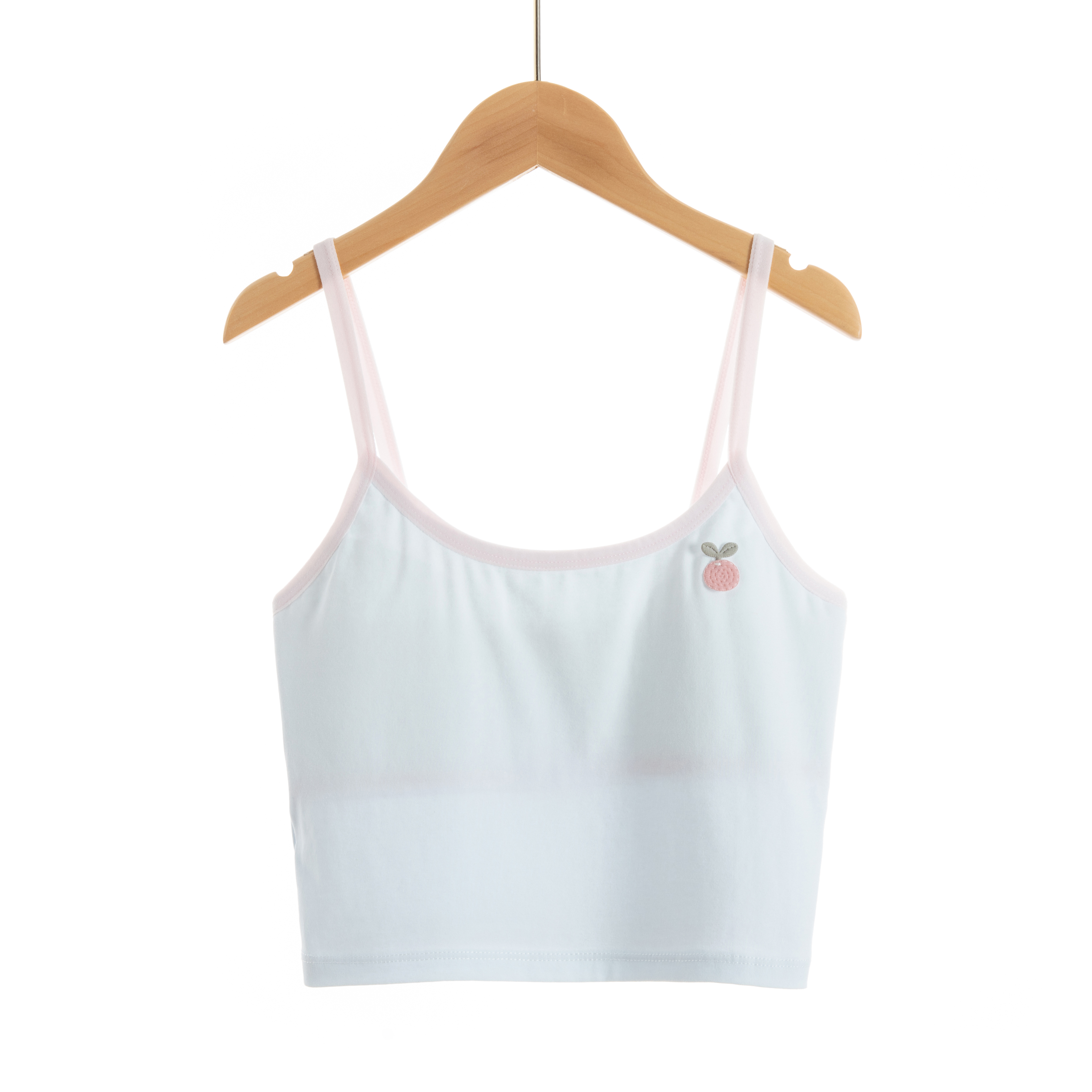 Elementary-School Appropriate Pure Fabric Bra Tops with Adjustable