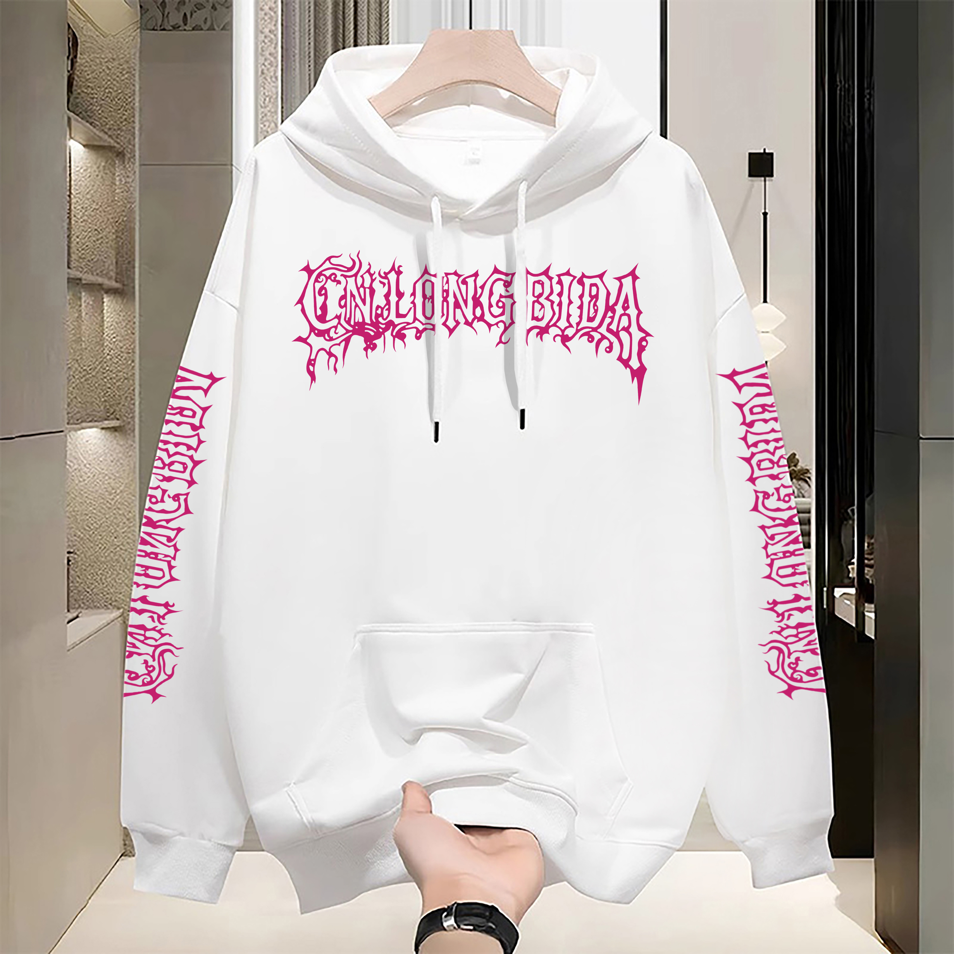 Casual ZipUp Hoodie HarajukuInspired Oversized Sweatshirt for Men and Women Grunge Strtwear Fashion L251018VLBC
