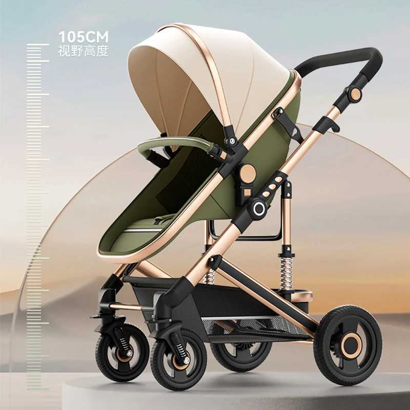 Baby Stroller High Landscape Can Sit and Lie Down Lightweight Folding Twoway Newborn Baby Stroller Folding Sleeping Basket Z250924