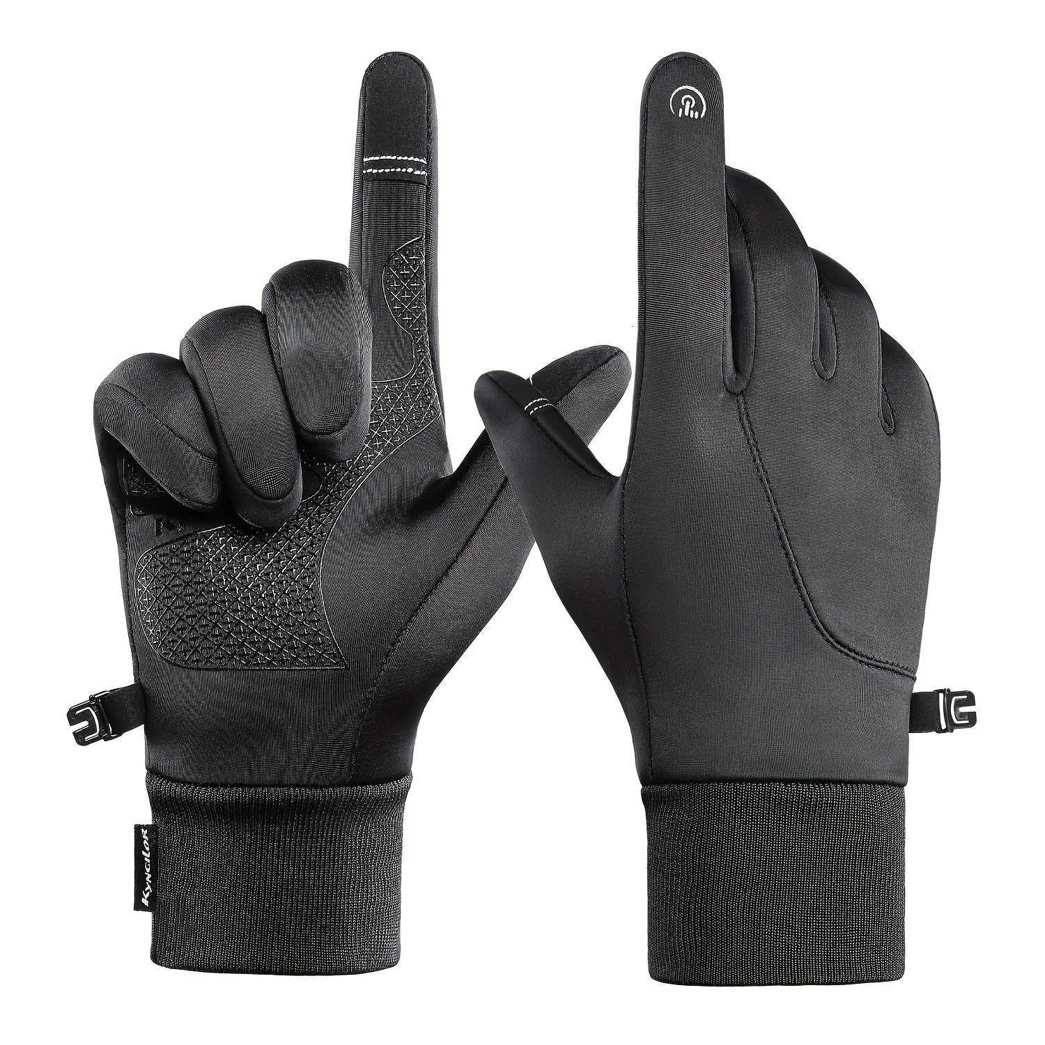 Mens and womens winter gloves windproof thickened non slip warm knit fabric suitable for outdoor cycling driving and mo Z250925