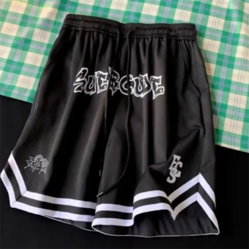 Casual Five-point Pants Men Baggy Straight Casual Short Pants Y2K Streetwear Fashion Beach Seaside Casual Short Pants 240319