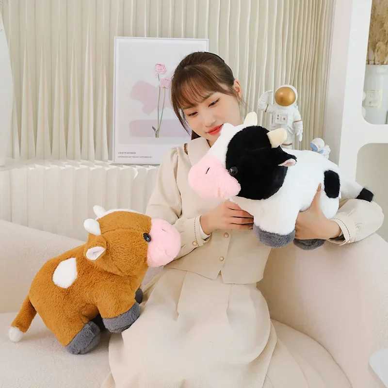 Cute Cartoon Cow Plush Toys Soft Stuffed Animals Cattle Baby Appease Dolls for Kids Boys Birthday Gifts C250925