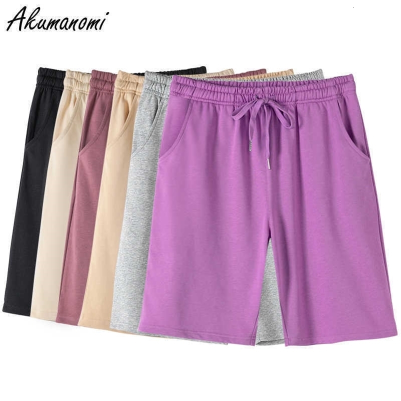 plus size 7xl 6xl 5xl 43xxl black gray khaki beige purple oversize women high waist shorts korean loose casual basic sweatpants 210611