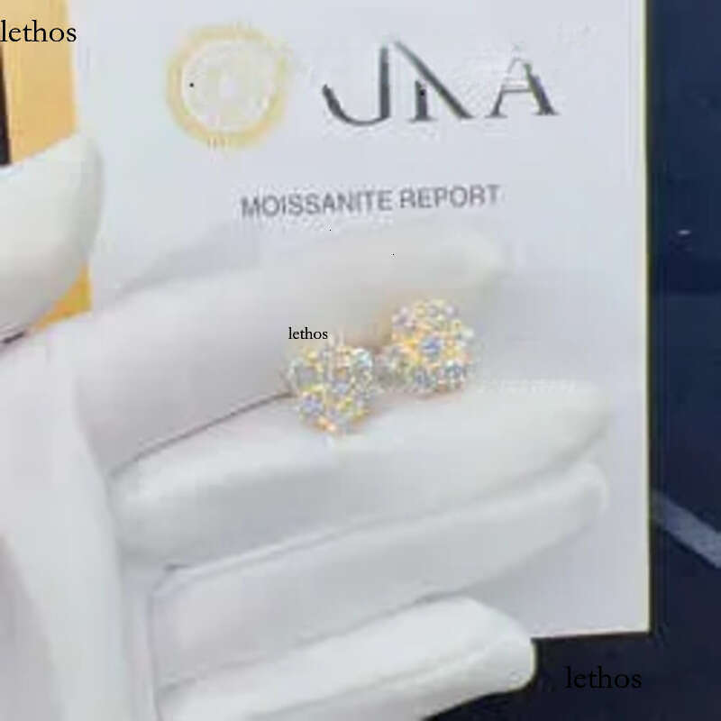 Zuanfa Top Selg Pass Dia Tester Fine Jewelry Sier 8mm 12mm wer Vvs Moissanite Stud Earrings 7b