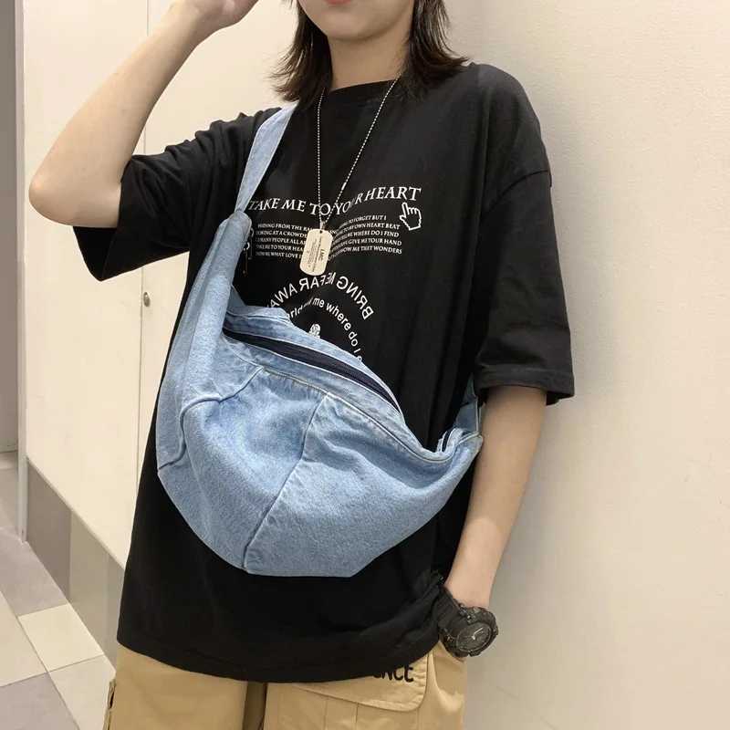 Casual Simplicity Large Shoulder Bags Women Canvas High Capacity Shopping bag Crossed Body Denim Bag Women Messenger Bag Z250918