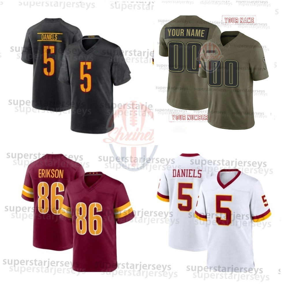 2025 Olive Salute 5 Jayden Daniels Terry McLaurin Football Jersey Emmanuel Forbes Sam Howell Chase Young Jahan Dotson DaRon Jonathan Women Youth