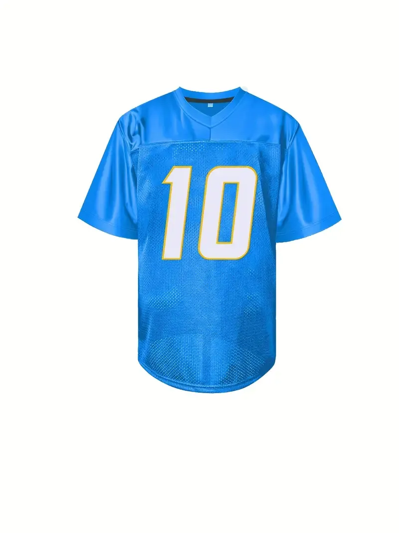 10 Justin Herbert Custom Football jersey McConkey Dicker Mack Alt Tuipulotu Henley Jerseys Sweatshirt - Embroidered