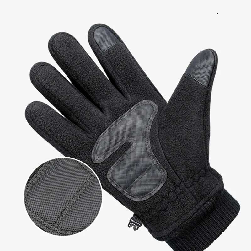 Winter Fleece Gloves for Cycling Warm TouchScreen Windproof Gloves Thick Running Women Men Couple AntiSlip Hiking Gloves Z250925