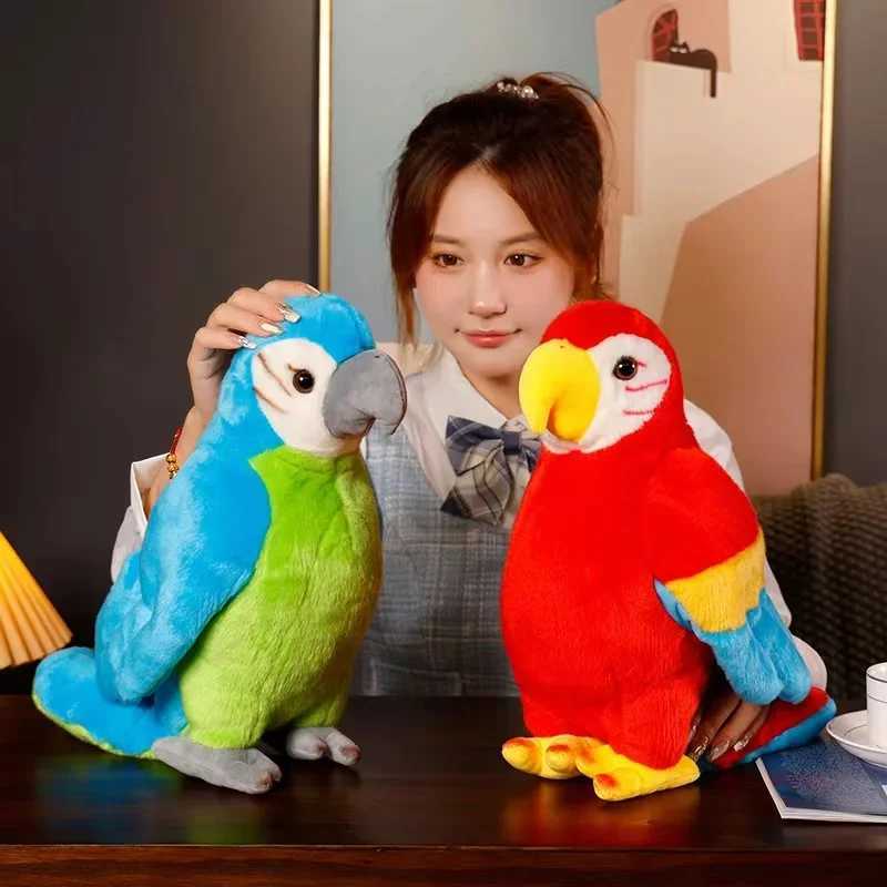 Cute Cartoon Bird Simulation Colorful Parrot Plush Toy Homdecor Stuffed Dolls Soft Animal Dolls Gift for Kids C250925