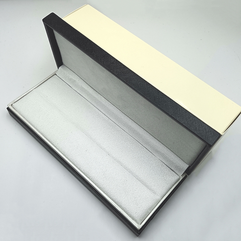 Luxury Monte Black Pu Leather Pen Box Pencil Boxs High Quality Office School Stationery Accessories As Gift Packaging