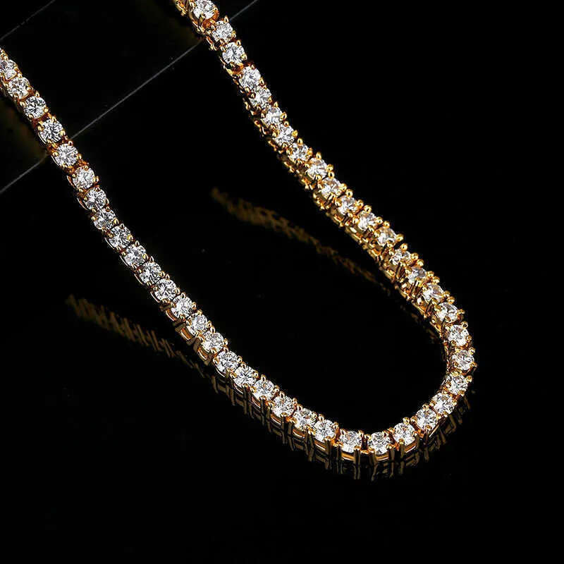 Wholesale Jewelry 14K/ Solid Gold Lab Grown Dia Tennis Necklace