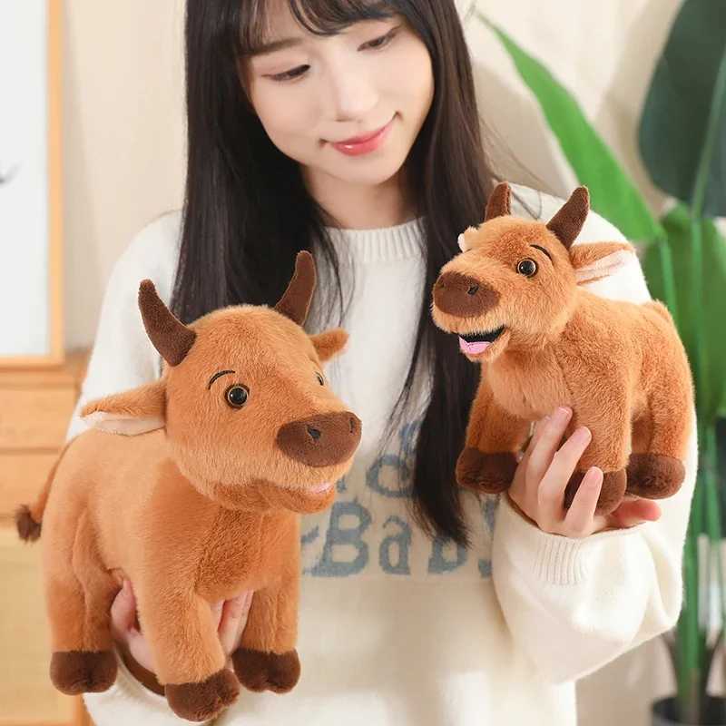 2540cm Cattle Animals Plush Toys Early Childhood Education Props Doll Cute Bull Scalper Ox Cattle Soft Stuffed Pillow Gifts C250925