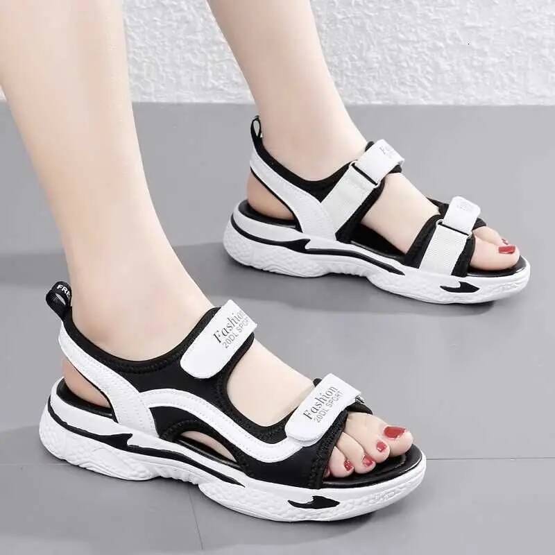 Woman Shoes Outdoor Platform Leather Sandals for Women Beach Daily Vip Chic and Elegant Wholesale Comfortable Summer 2024 H Shoe ddmymonkey