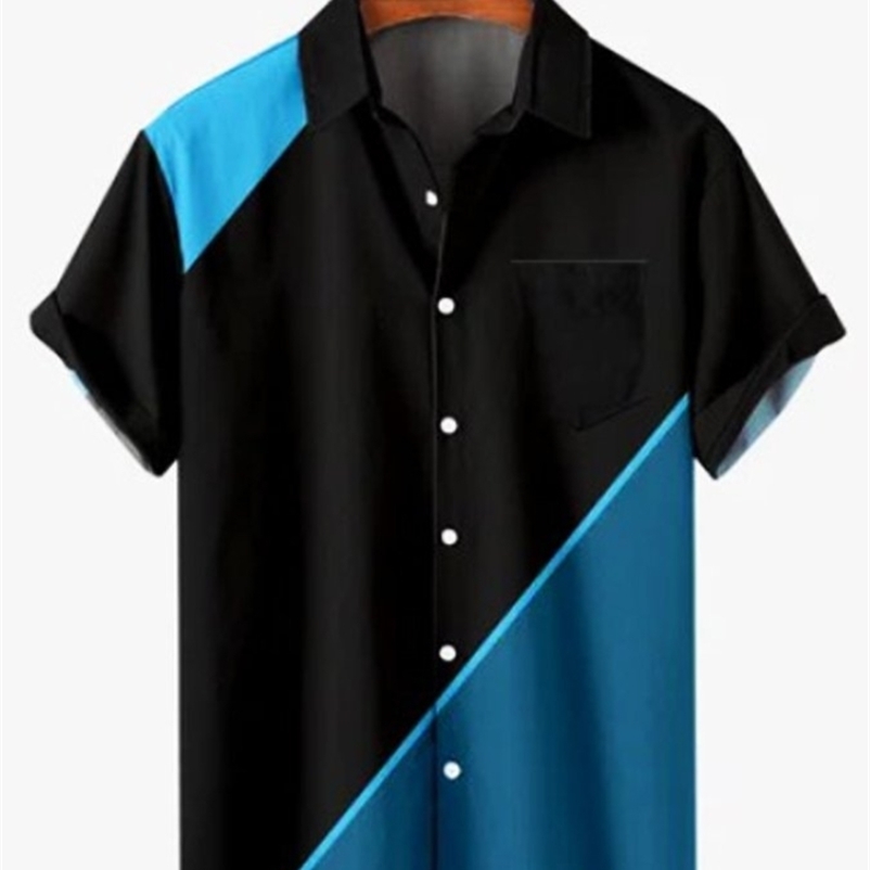 Men's Casual Shirts Summer Leisure Sewing Simple Hawaiian Shirts Men's Vacation Beach Model Manufacturer 230412