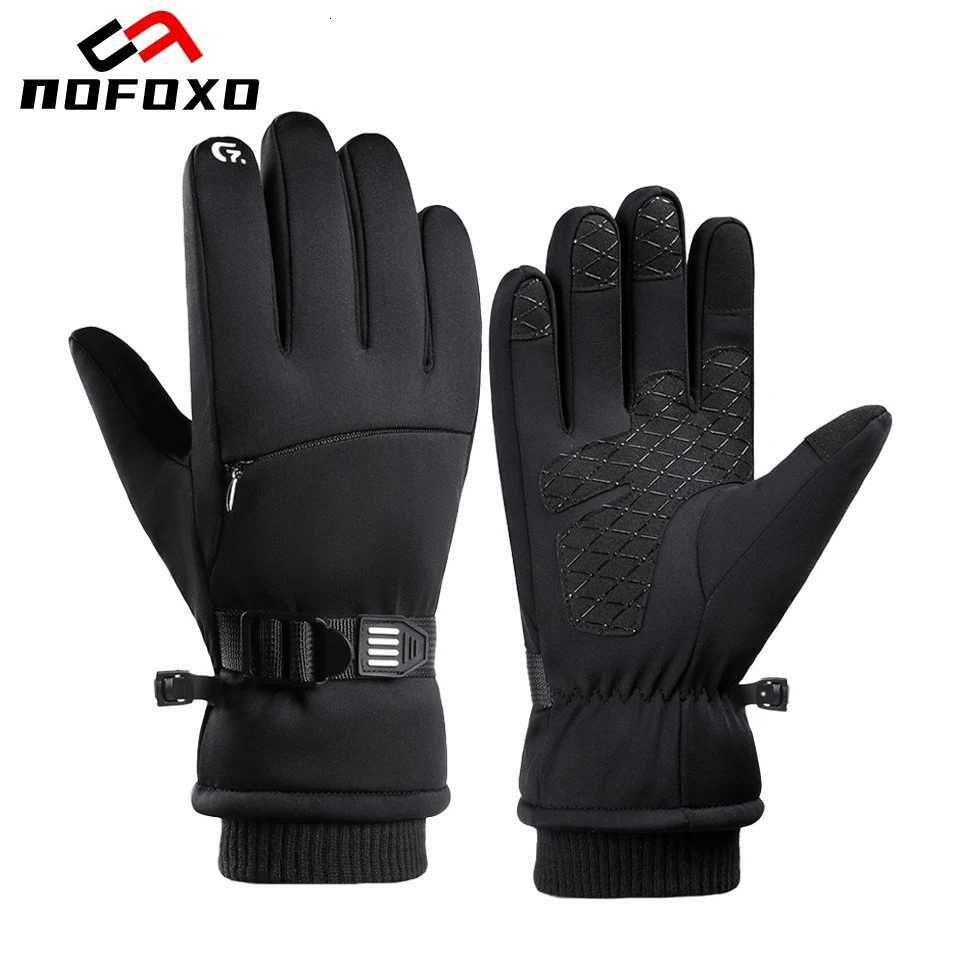 NOFOXO Ski Gloves Thermal Touch Screen Gloves Winter Warm Snow Gloves Windproof Outdoor Sports Gloves Driving Skiing Warm Z250925