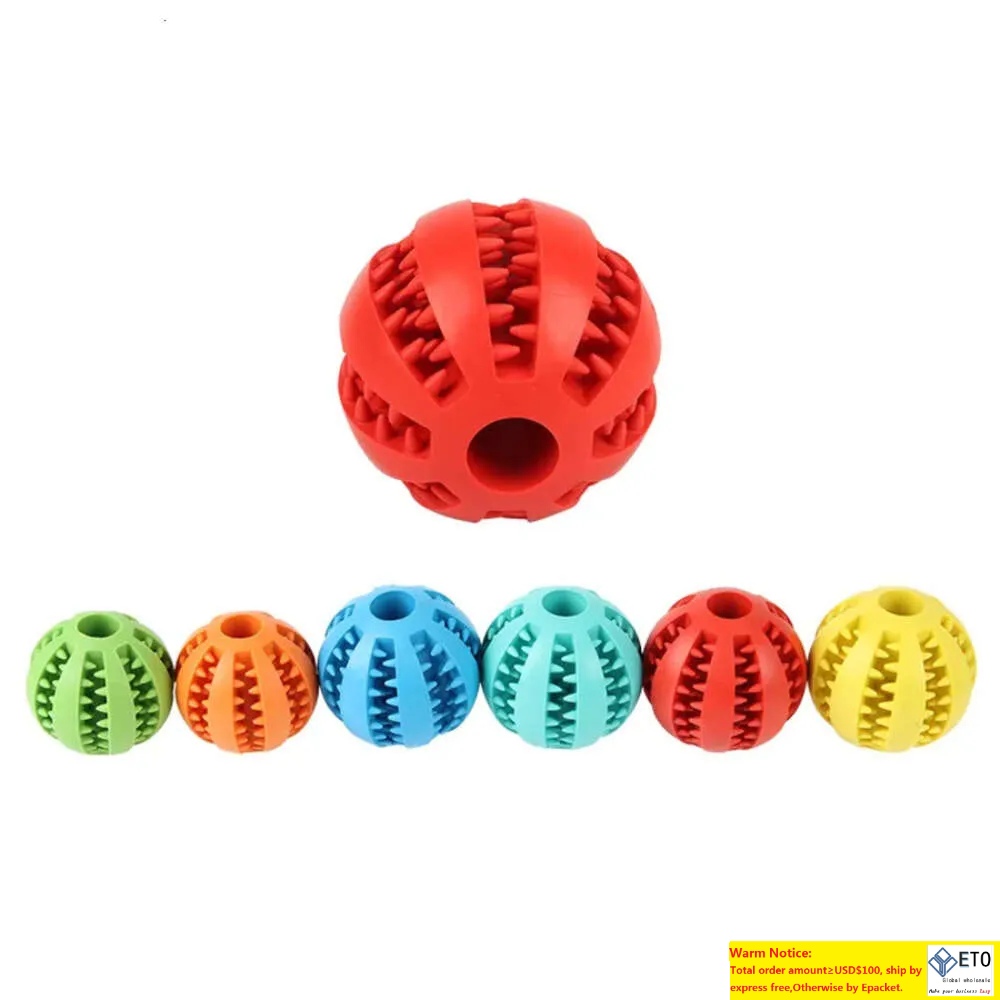 Treat Ball Interactive Dog Funny Elasticity Pet Chew Toy Dogs Tooth Clean Balls Of Food Extra-Tough Rubber 5Cm LL