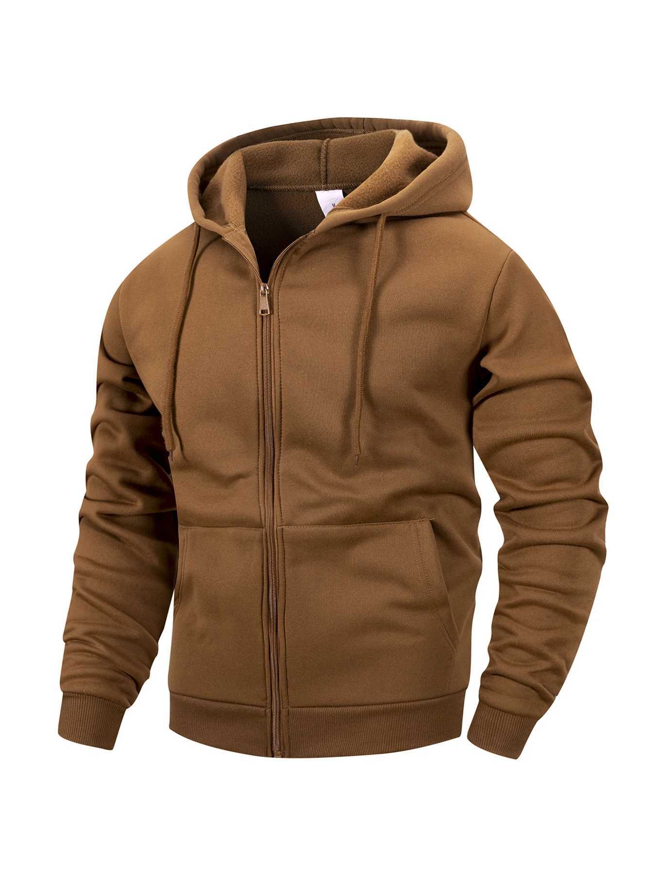 Mens Zip Hoodie Jacket Hooded Sports Outdoor Daily Basic Casual Autumn Winter Hoodies Sweatshirts Cardigan Jacket W250926