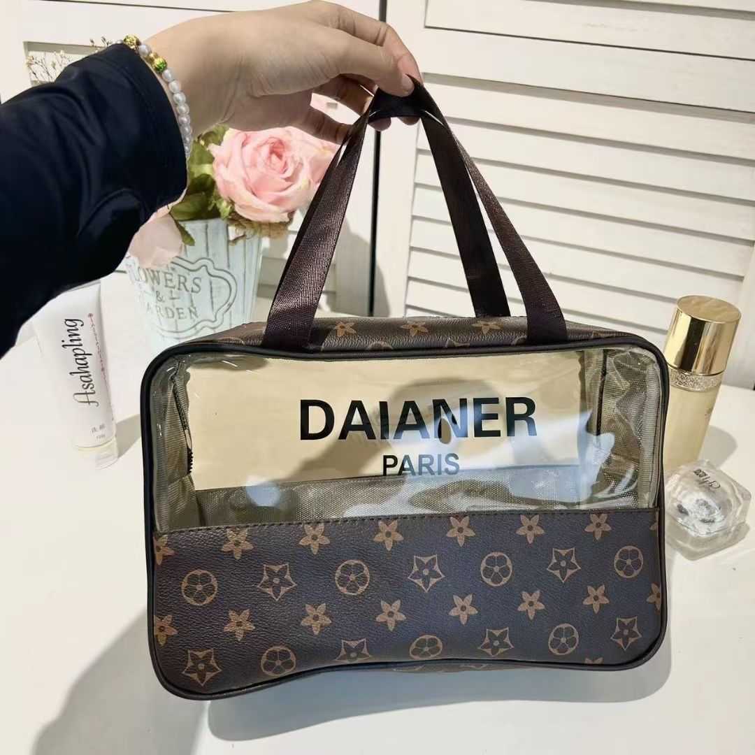 luxcury Women's Large Size Clear Makeup Organizer - Durable Cosmetics Holding Tote