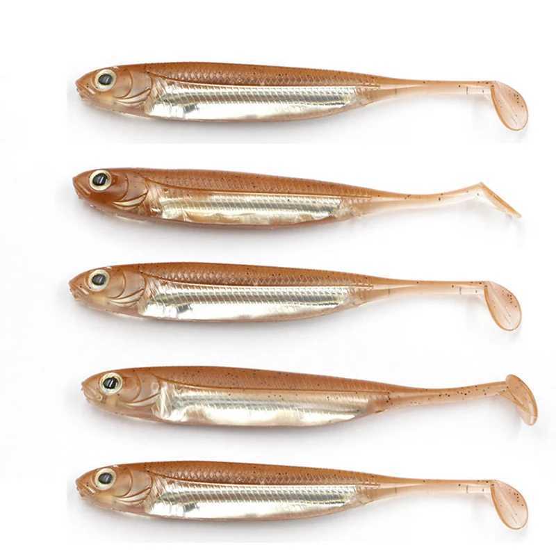 5PcsSet Soft Fishing Lure Silicone Bait 6g10g Shad Wobbr Craft Rubber Fish Swimbait Padd Tail For Bass Perc Pike Zander W250926
