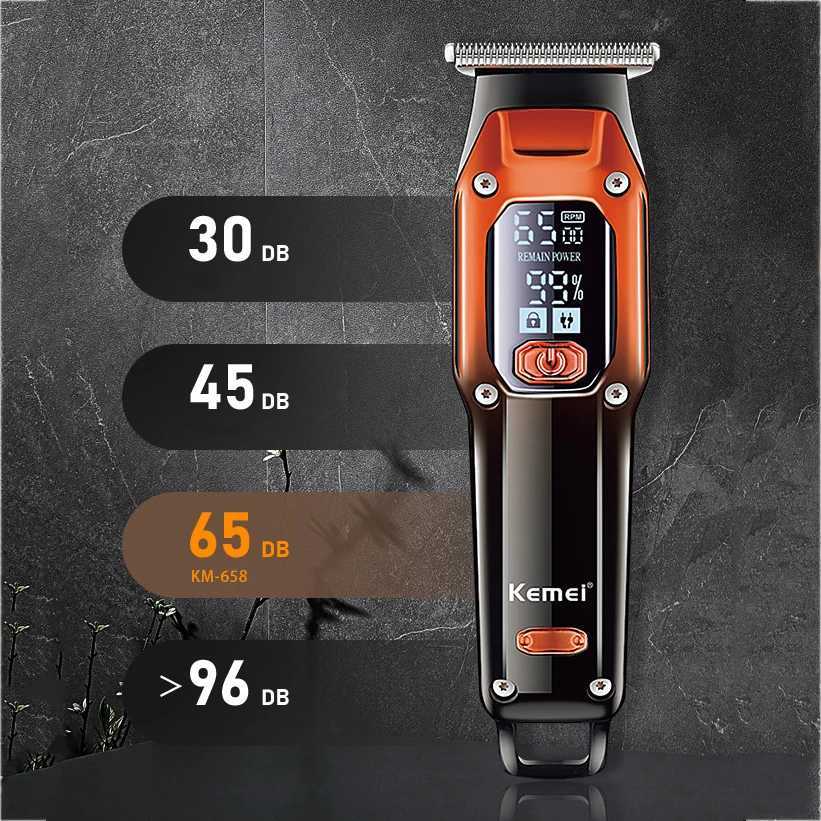 Kemei KM658 Hair clipper Cord or Cordless Use Hair Trimmer Barber Professional Rechargeable Electric Hair Cutting Machine R250926