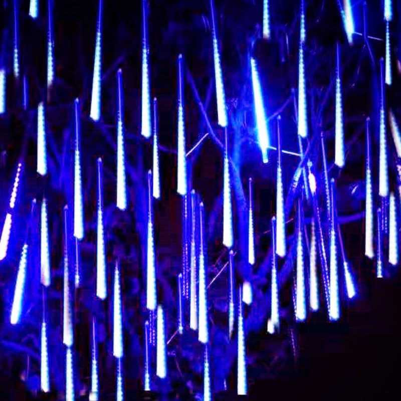 2432 Tubes Meteor Shower Led String Lights Street Garlands Christmas Tree Decorations for Outdoor New Year Fairy Garden Lights W250925