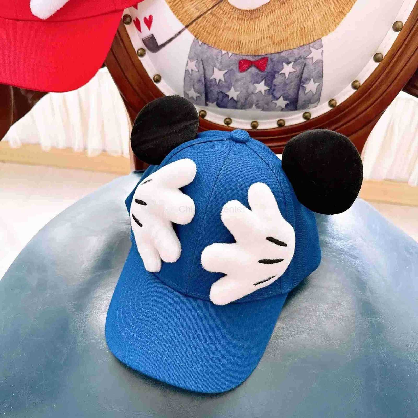 Disney 2025 Pure Cotton Parentchild Baseball Caps Childrens Sun Hats for Outings Cartoon Bigeared Baseball Caps for Boys and Girls H250926