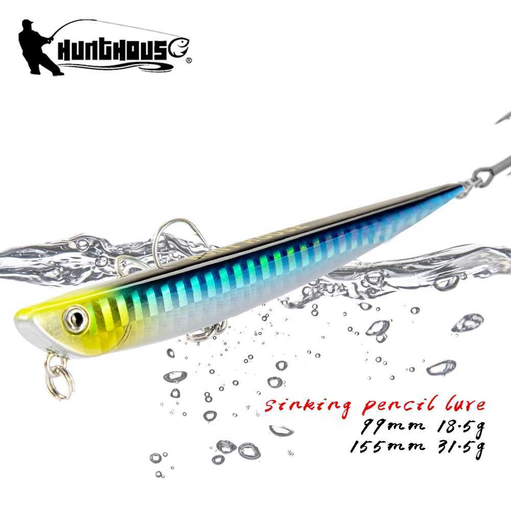 Hunthouse Swimbait Bay Ruf Manic Fishing Lure Sinking Pencil Bait Swimbait 99mm 155mm Sea Bass Seawater Hard Bait Lures W250926