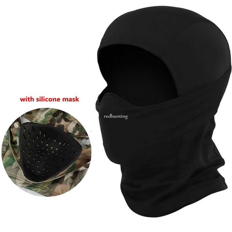 Tactical Silicone Mask Hunting Balaclava Head Hood Silicone Half Face Windproof Headgear Cycling Sunscreen Windproof Headgear Z250926