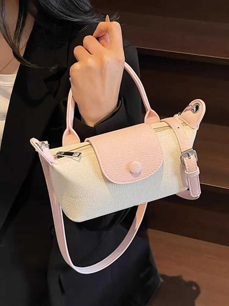 Fashion Contrast Mini Dumpling Crossbody Bag for Women 2025 New High Quality Shoulder Bags black Pink HandBag PursesW250926