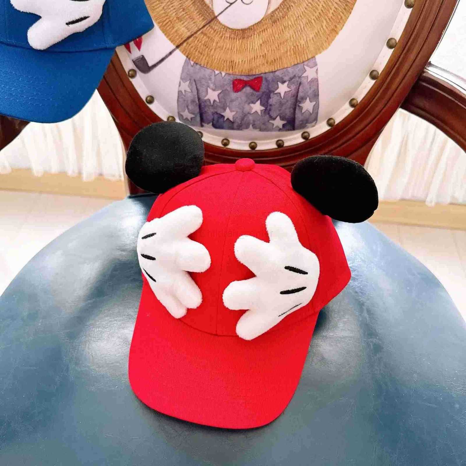 Disney 2025 Pure Cotton Parentchild Baseball Caps Childrens Sun Hats for Outings Cartoon Bigeared Baseball Caps for Boys and Girls H250926