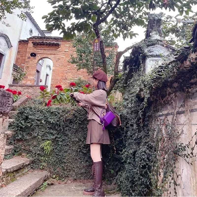 Personalized Purple Box Square Bag 2025 New Fashion Womens One Shoulder Crossbody Bags Temperament Versatile Party Handbags Z250926