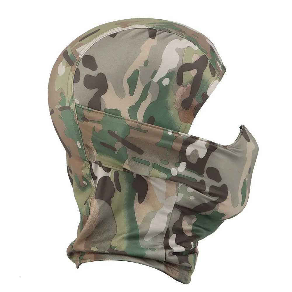 Camouflage Baraklava full face mask helmet hunting bicycle hood protection outdoor sports helmet lining hat scarf Z250926