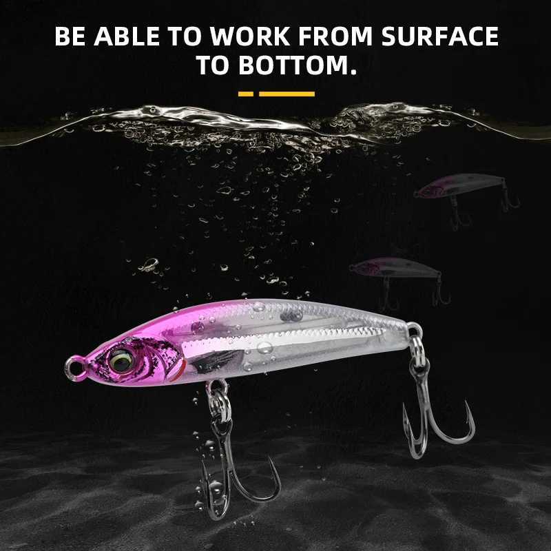 BLUX EXI 50 Sinking Gravity Pencil Heavy Stick Fishing Lure 50MM 8G Saltwater Lipss Minnow Wobbr Hard Plastic Bait W250926