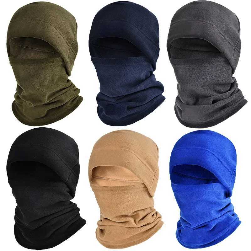 Winter Polar Coral Fleece Balaclava Men Face Mask Neck Warmer Beanies Thermal Head Cover Tactical Sports Scarf Ski s Z250926