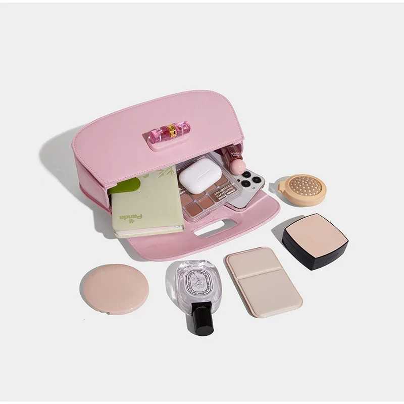 Luxury Transparent Handle Crossbody Saddle BagVintage Shoulder BagCompact Chic Women Sling BagDesigner Color Contrast Handbag Z250926