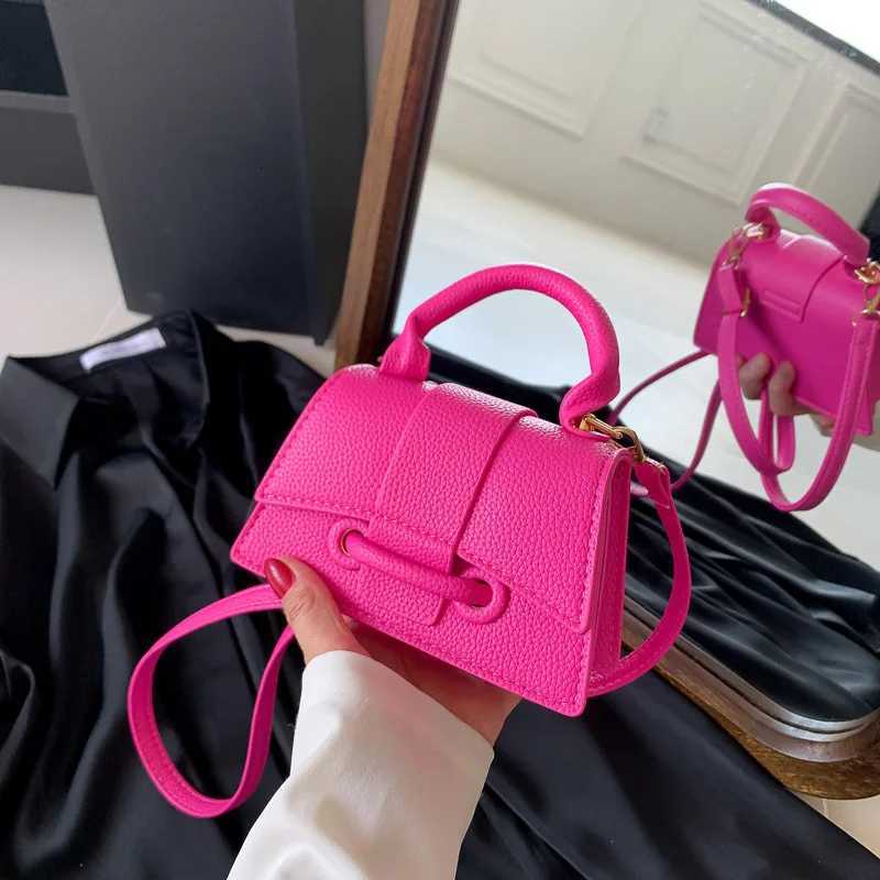 Pure color simple temperament handbag all shoulder crossbody bag small square bag Z250926
