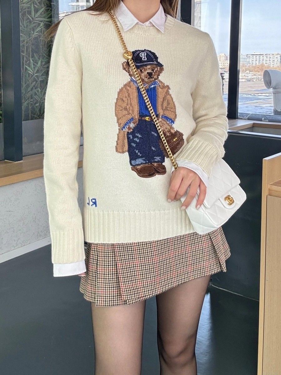 Designer polo sweater women sweaters Mens pull cardigan Polos sweater knit cardigans Shirts Long Sleeves Woman Classic Sweatshirt Tops Embroidery S-XL