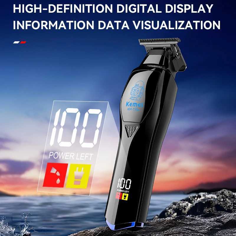 KEMEI KM1556 Professional Barber Hair Trimmer Cordless Trimmer Electric Hair Clipper Lithium Battery Hair Cut Machine R250926
