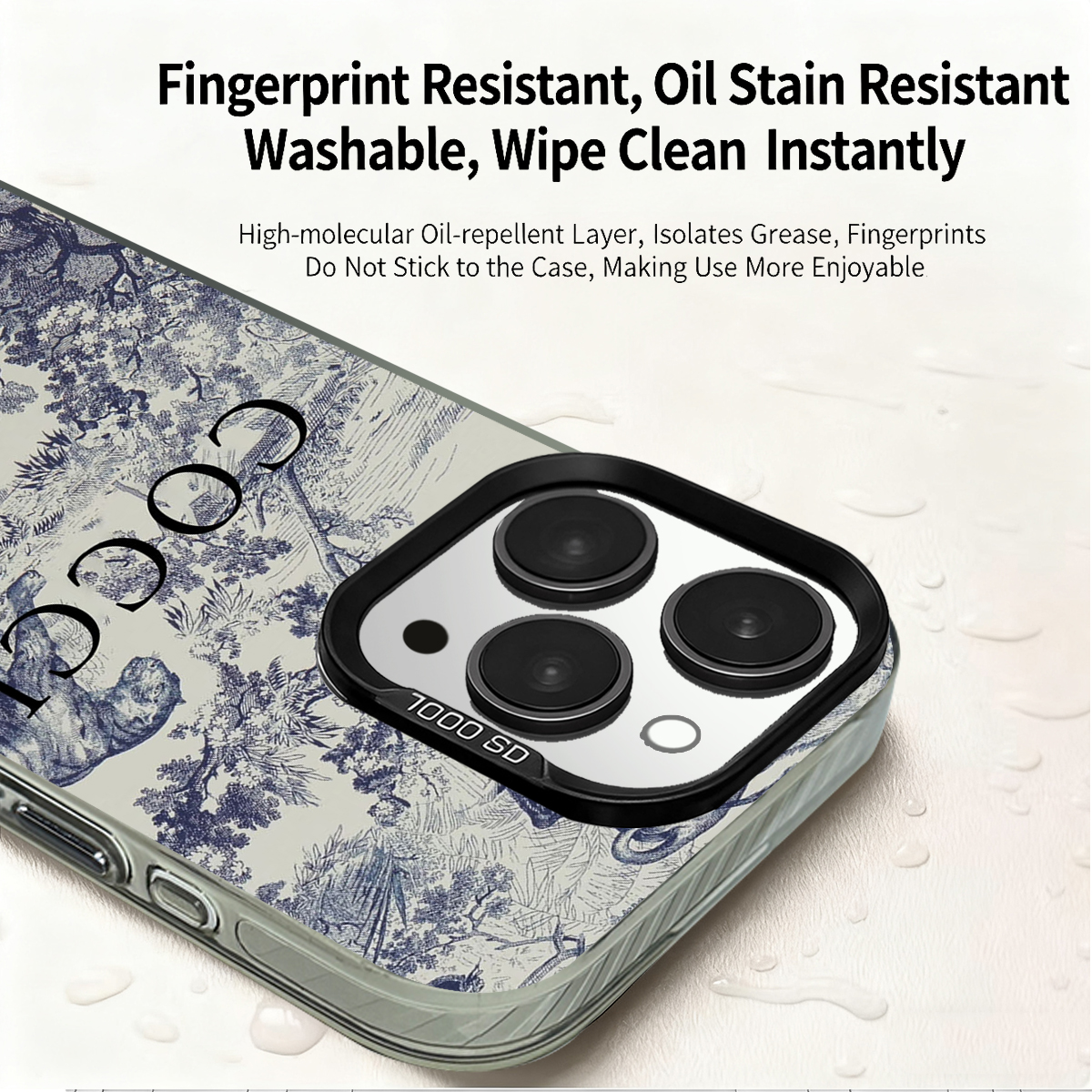 Luxury Designer Phone Case for iPhone 11 - 16 Pro MAX, Elegant Blue & White Safari Animal Pattern, Premium Protective & Stylish Cover R20250919 (12)